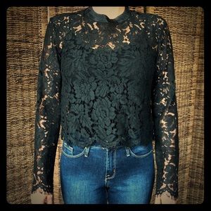 Black lace top